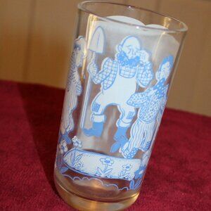 Hazel Atlas 1950's Song Glass "Oh My Darling Clementine"